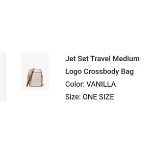 Michael Kors Jet Set Vanilla Crossbody Bag